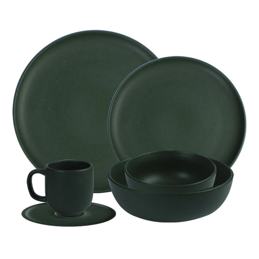 restaurant furniture  tableware set 12 18 24 piece  Stone Color Glazed Stoneware Ceramic Dinnerware dinner set plate porcelain