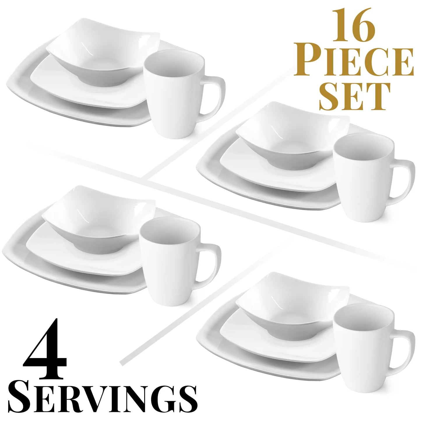 Hot Sell bulk Restaurant white color ceramic 9 inches square dinner plates stock lots Plates bowls saucers Sell By Ton