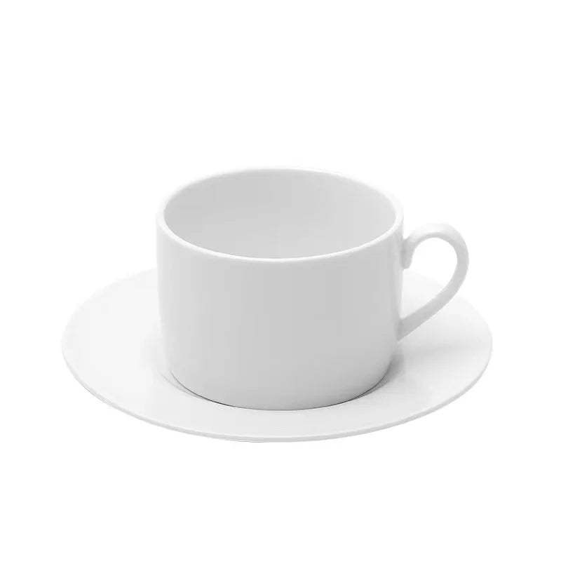 White reusable high bone China made in China tea cups saucers ceramic Coffee & Tea Sets