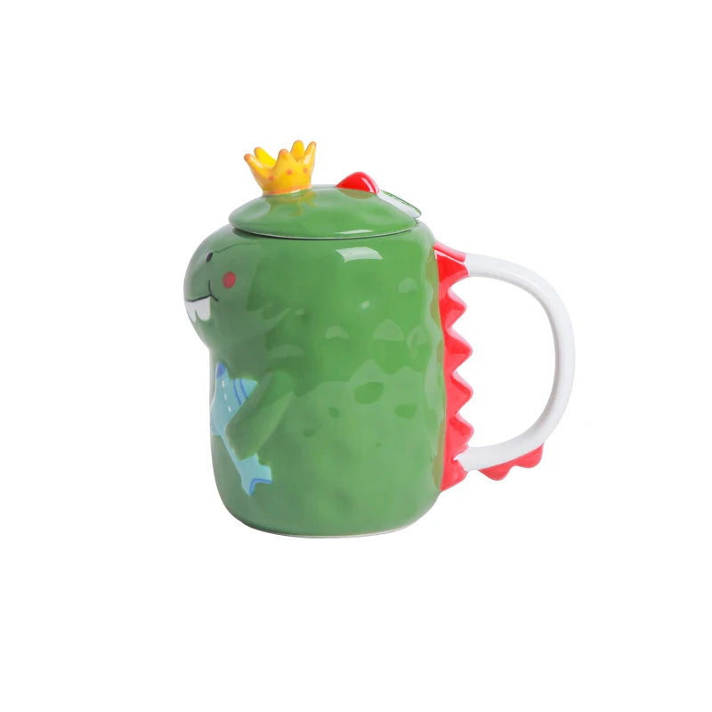 factory direct custom shaped porcelain 3d coffee mug dinosaur gift  souvenirs Sugar  milk Mug