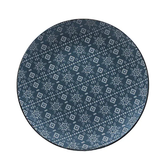 High quality ceramic plate matt glaze printed ceramic Chinese plate