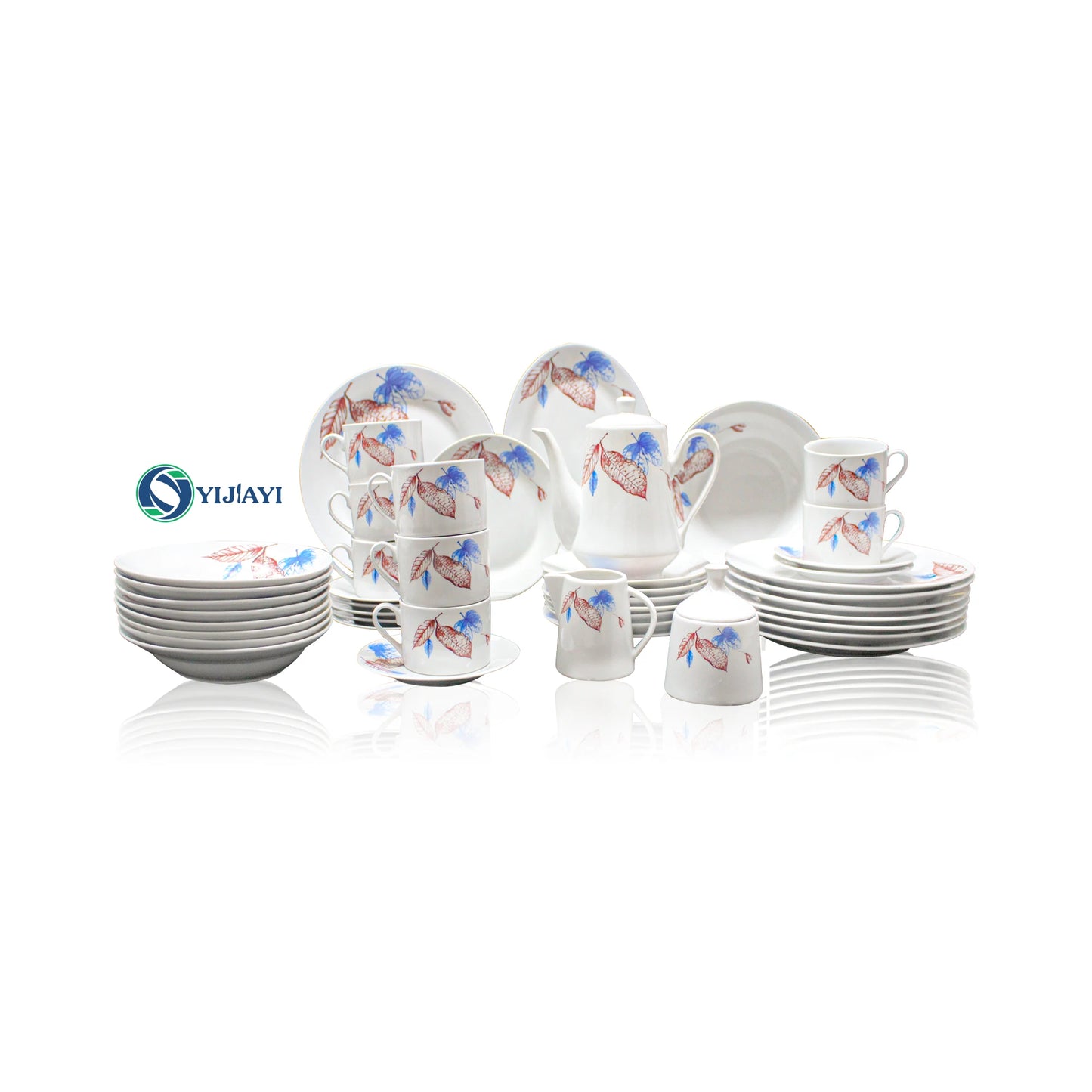 top seller trending products 2022 Jiuwang  pakistan indien plat ensemble vaisselle  luxe os porcelaine 72pcs eco friendly