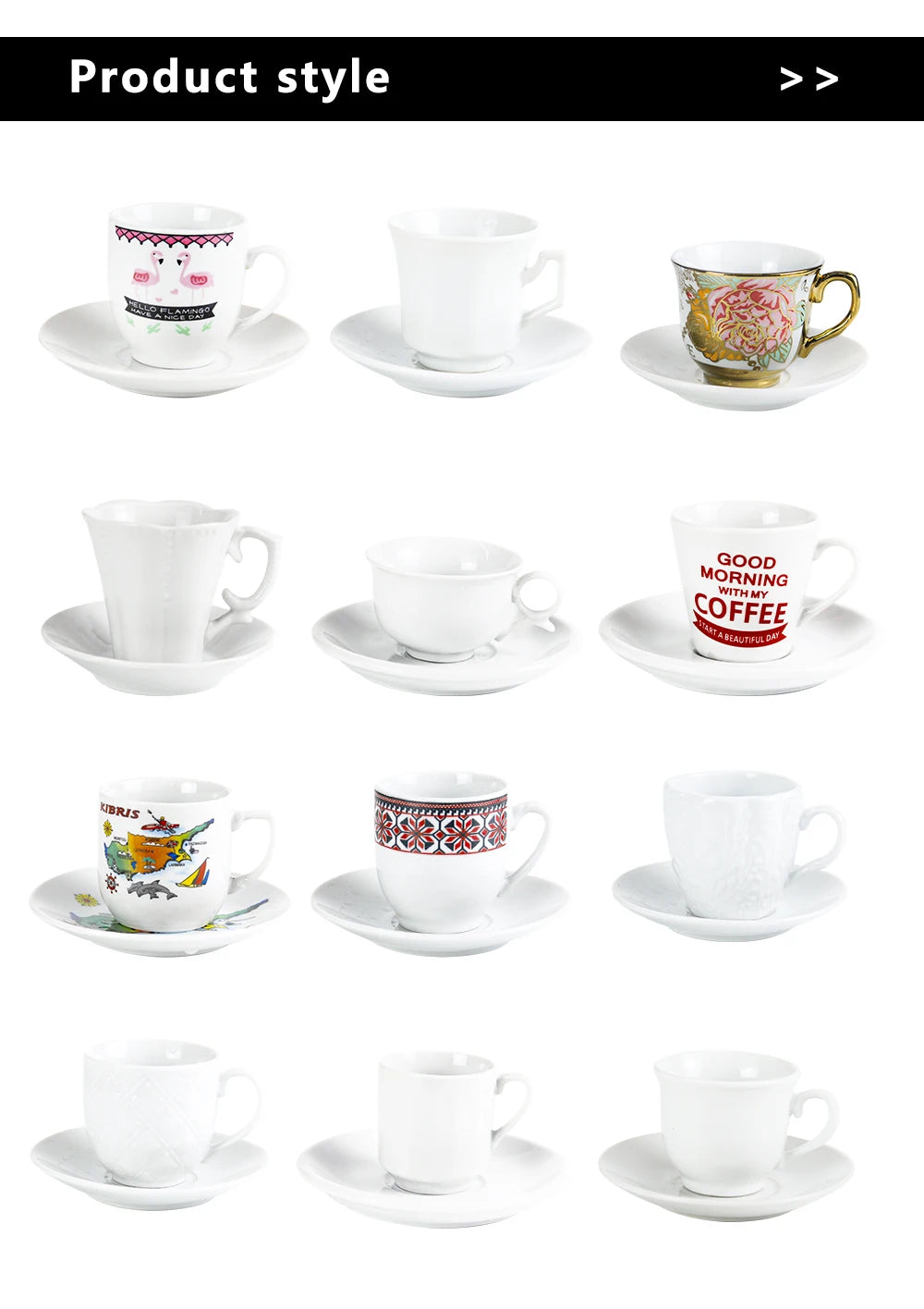 Wholesale manufacturing in China factory restaurant bar bone china tea cup cafe fine porcelain tea pot ceramic Coffee mugs