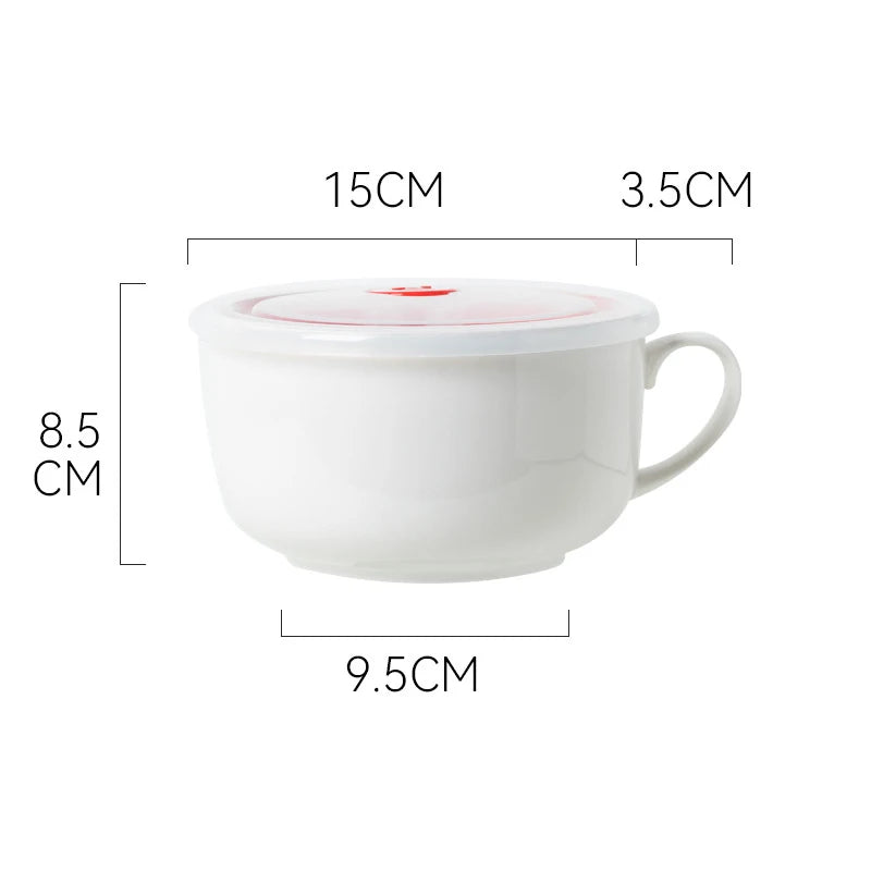 Mixing bowls fresh bowl Set of 3 porcelain dinnerware decal ceramic storage bowl with lid for microwave safe