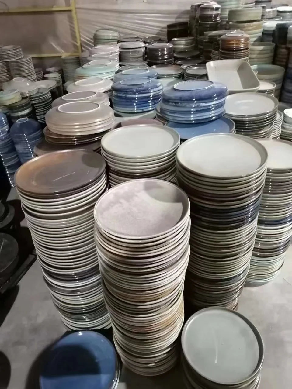 Factory Bulk Sell Stocked White Ceramic Plate Porcelain Plain Matte glazed glaze Sell  By Ton Ceramic Plates & ceramic dish