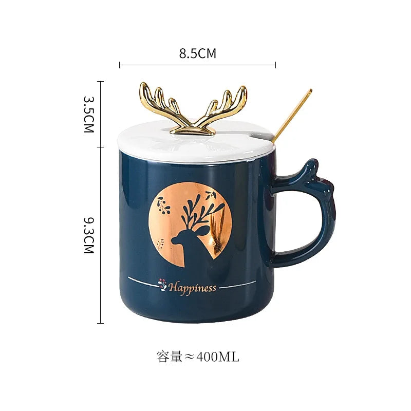 Wholesale delicate luxury christmas gift water cup Souvenir ceramic cups business gift porcelain coffee mugs