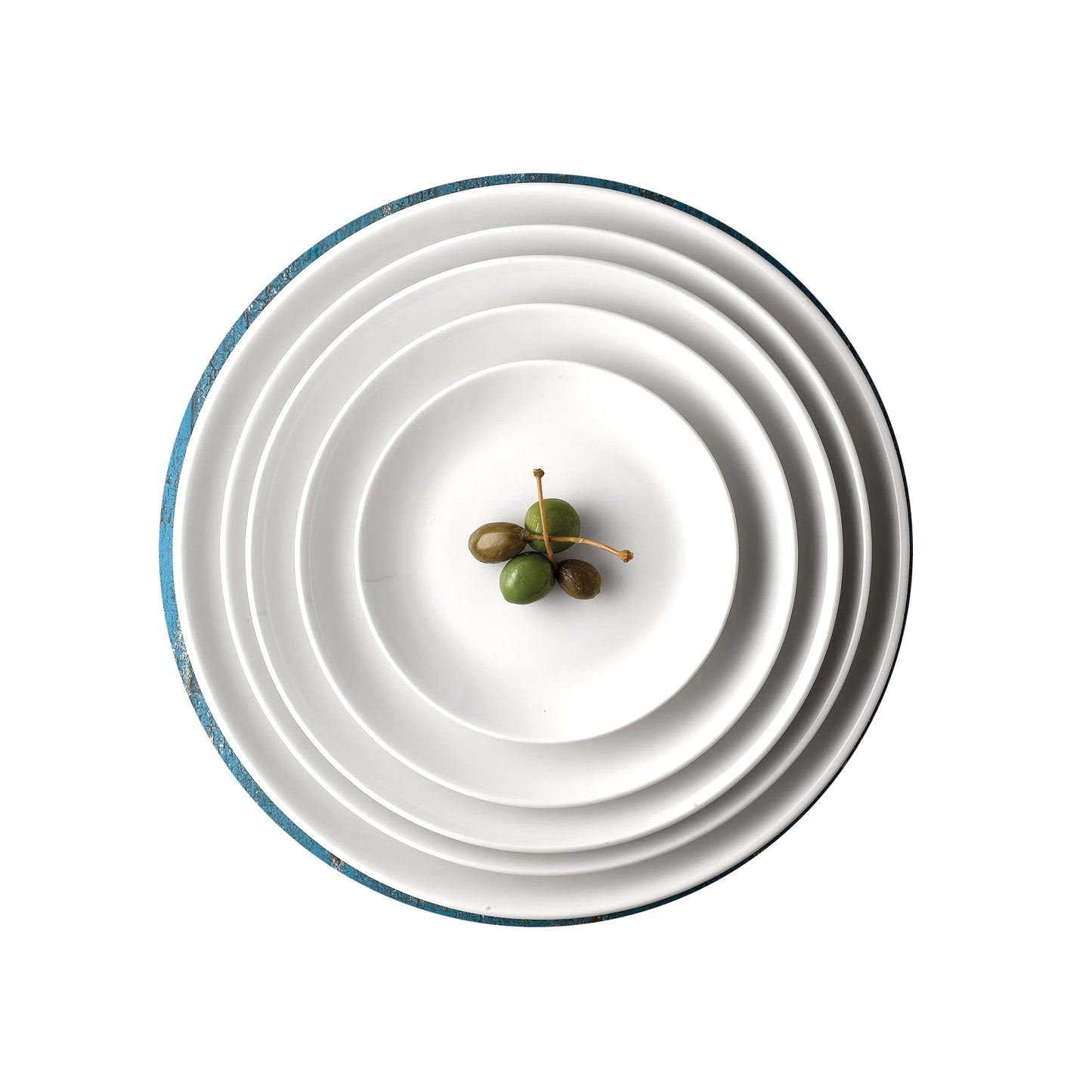 Wholesale various sizes round shape white ceramic plate dinner dishes & plates porcelain plate Ceramic Plate & Ceramic dish