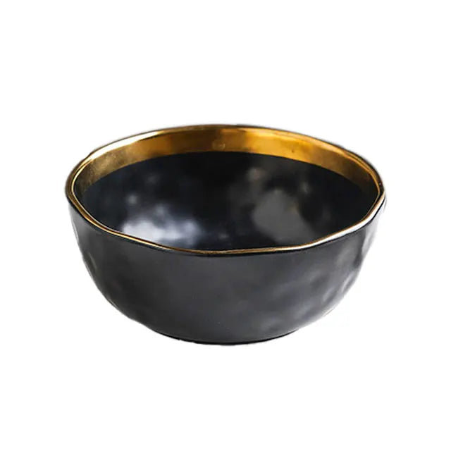 Hot selling exquisite furniture ceramic plate bright edge glaze metal frame ceramic plate