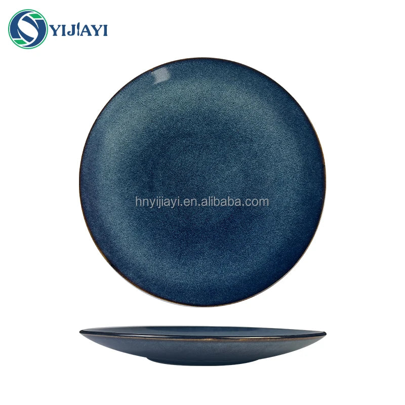 restaurant furniture  tableware set 12 18 24 piece  Stone Color Glazed Stoneware Ceramic Dinnerware soup bowl dinner sets