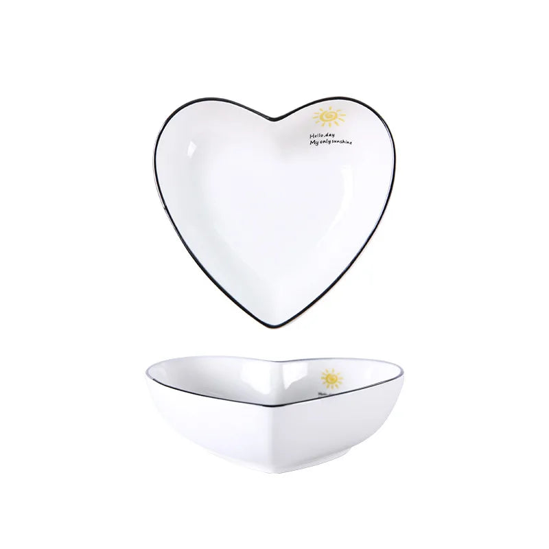 NORDIC porcelain heart shaped dish