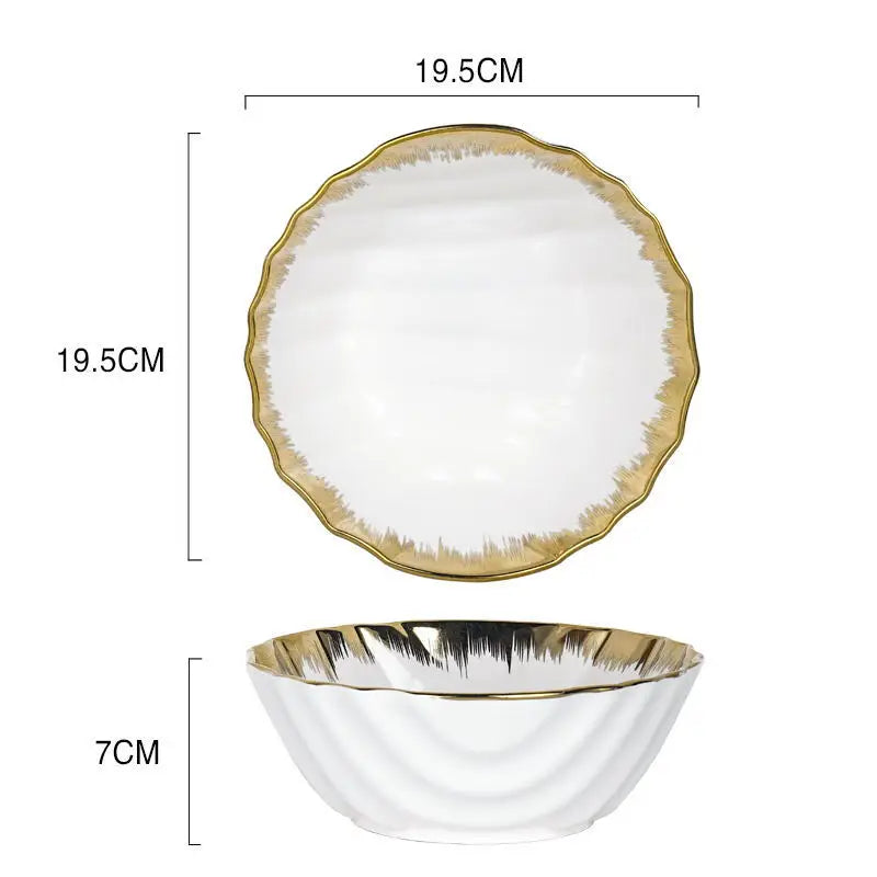 European white gold plated hotel ceramic tableware dinnerware sets luxury porcelain gold