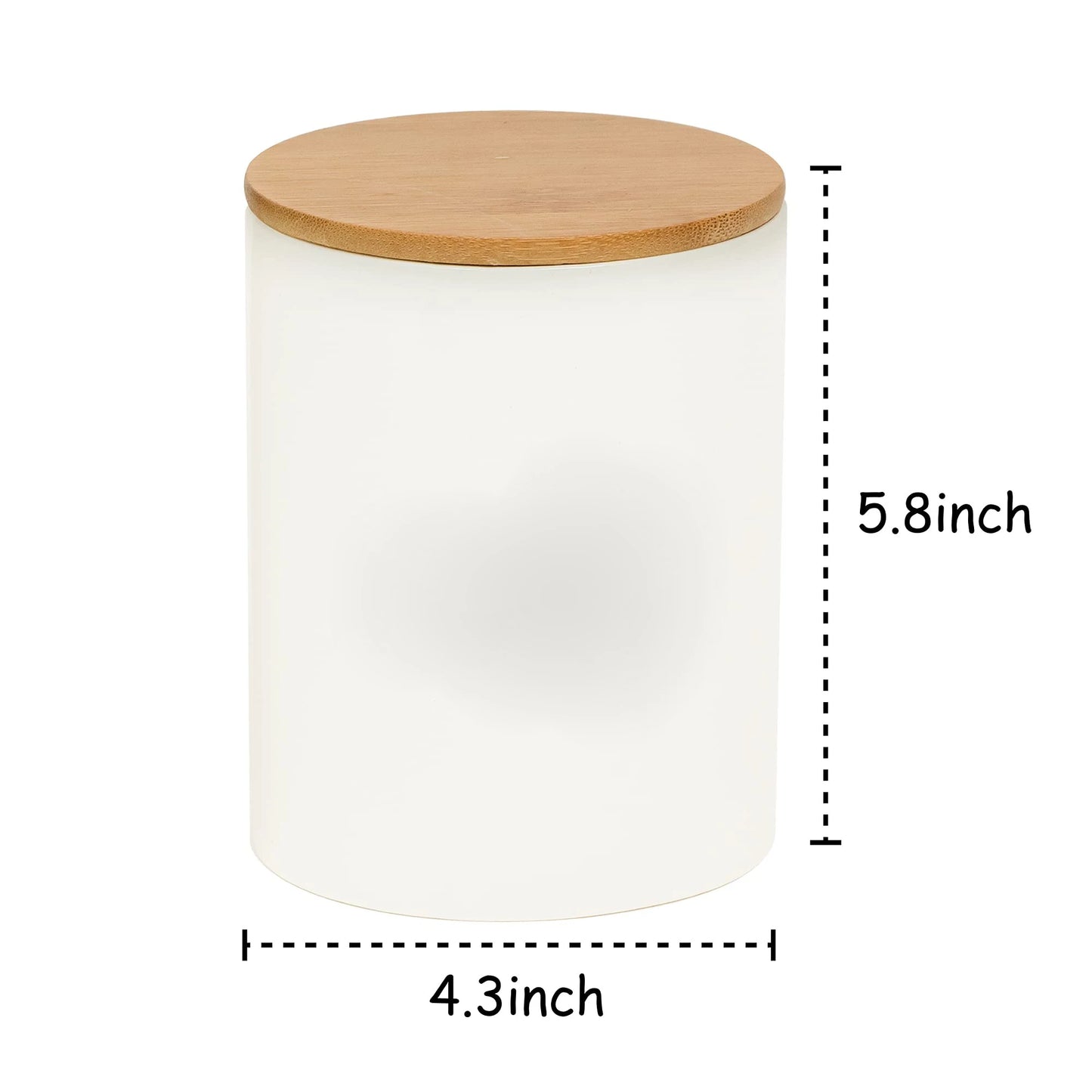 Kitchen Food Storage Ceramic Canister,Airtight Ceramic Canisters with Bamboo Lid  Sets for Kitchen Counter