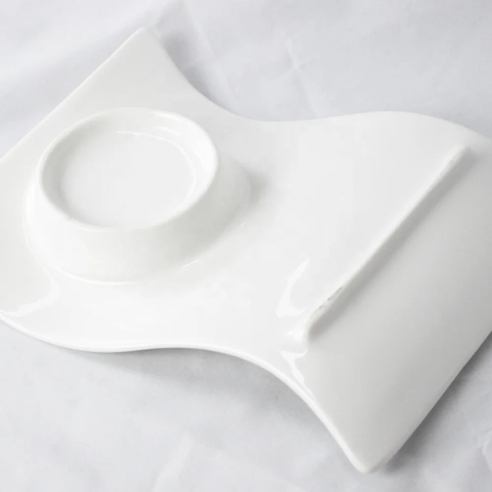 Bright glazed white glazed ceramic hotel home environmental protection tea cup and saucer set ceramic Coffee & Tea Sets