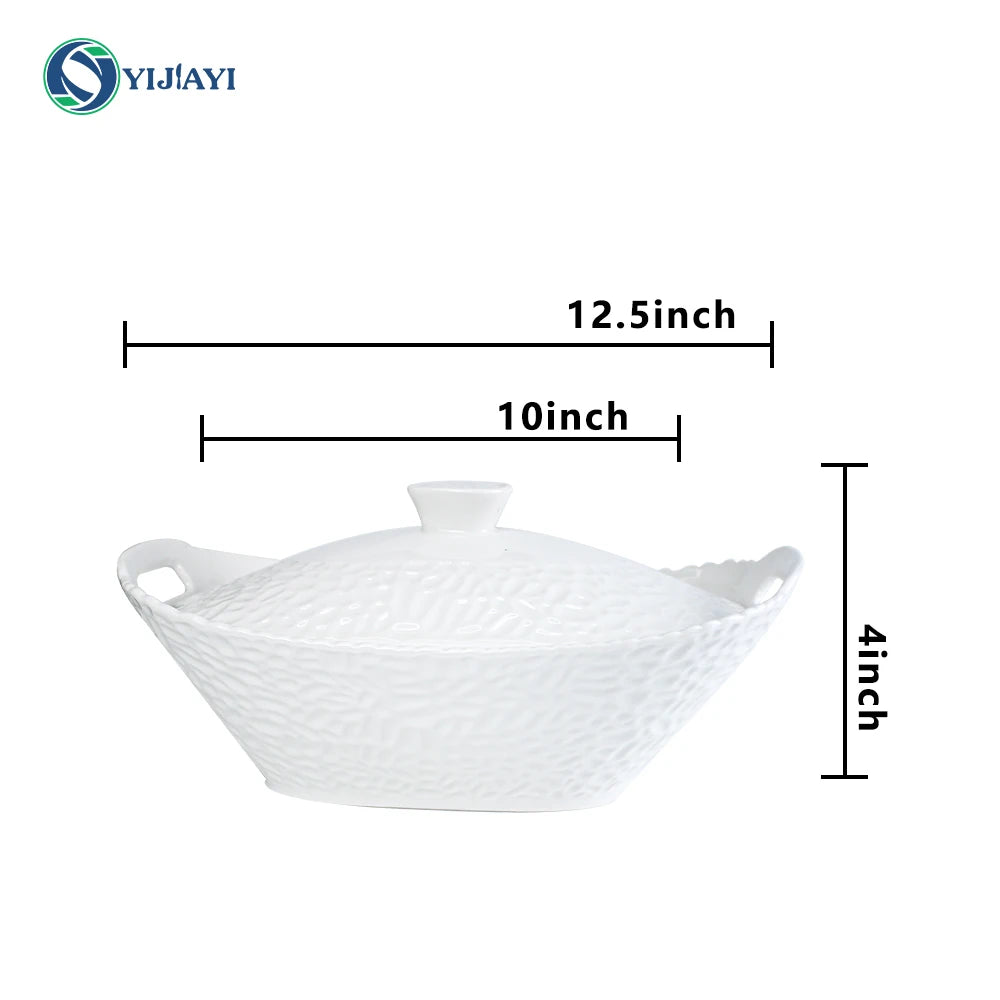 High quality non stick large square round bakeware ceramic cake baking dish low moq