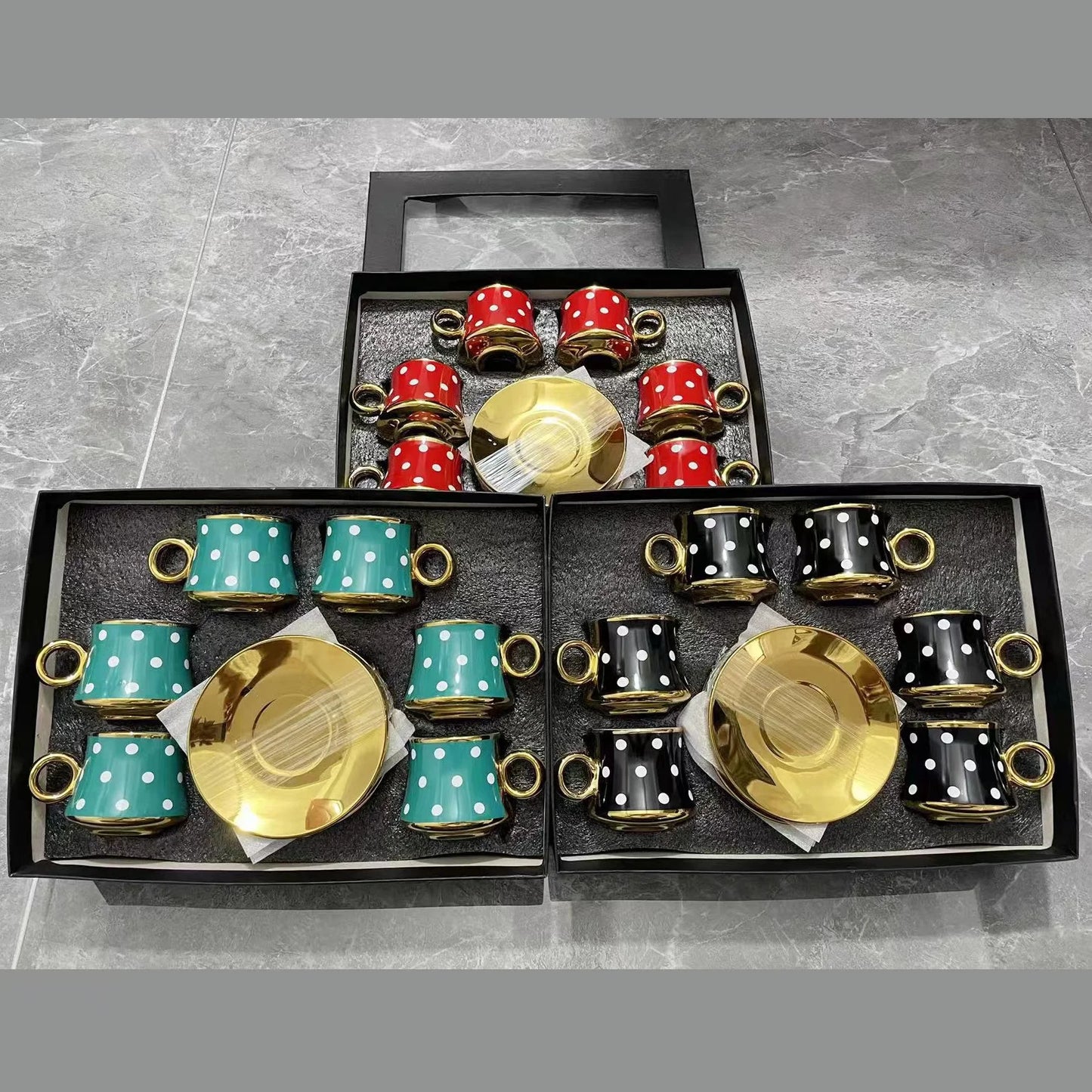 Phnom Penh gift box Color box 6 cups 6 dishes accept custom plated phnom penh ceramic tea set ceramic tea set