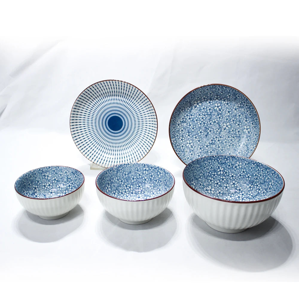 JIUWANG Factory Price Japan Style Eco Friendly Plate Set Custom Moonlight Soup Plate Porcelain dish plates dinnerware