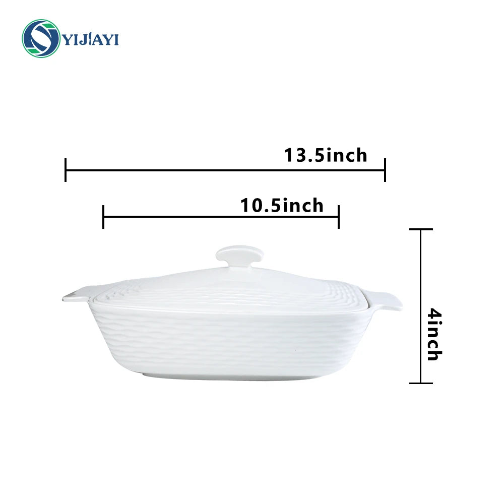 High quality non stick large square round bakeware ceramic cake baking dish low moq