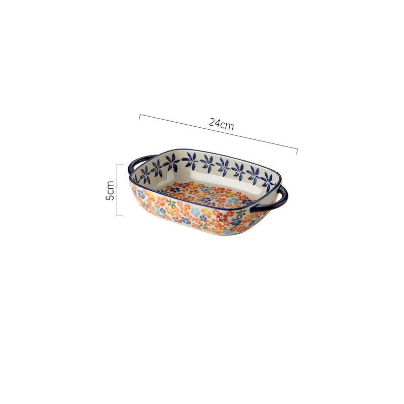 Poland Bohemian dishes and tableware set, household baking tray, assorted dishes dinnerware set