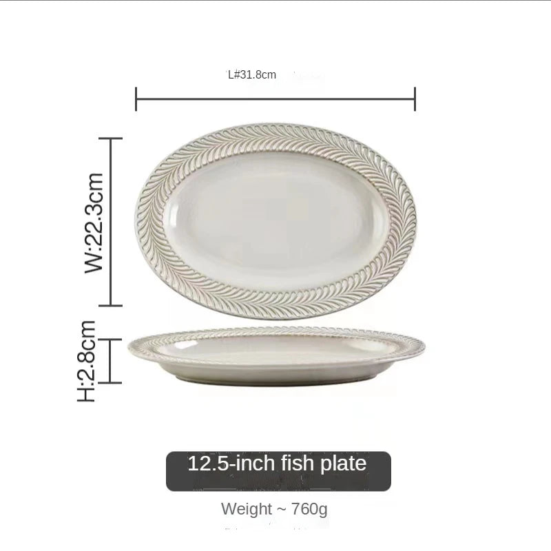 Factory Price Luxury Elegant Kitchen Tableware Multiple Sizes Pure White Simple French Dish for House Hotel Wedding