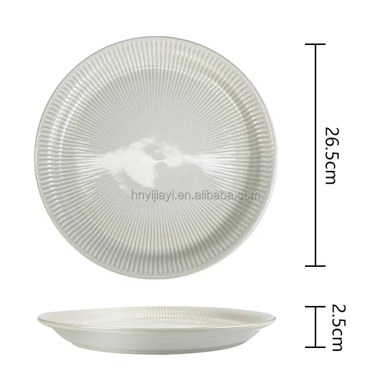 High-Grade Beige/Tableware Set Modern Simple Ceramic Bowl Plates Sets Dinnerware for Home Kitchen Supplies