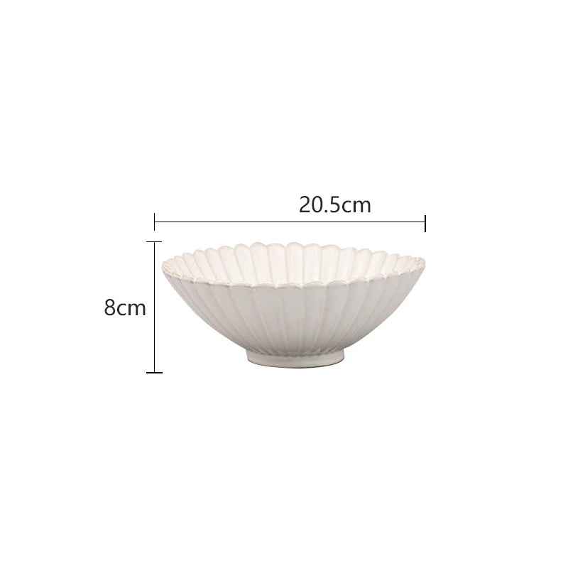 High Quality Ceramic Tableware Set Modern Creative Porcelain Soup Bowl Plate For Household Restaurant