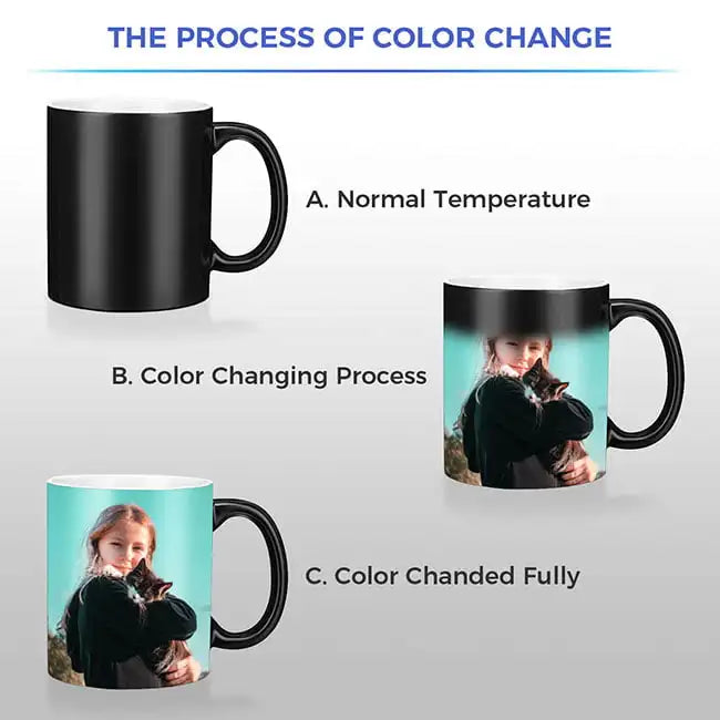 JIUWANG Wholesale High Quality Ceramic Coffee Mug 10oz11oz15oz printable magic color change cup  sublimation valentine' s day