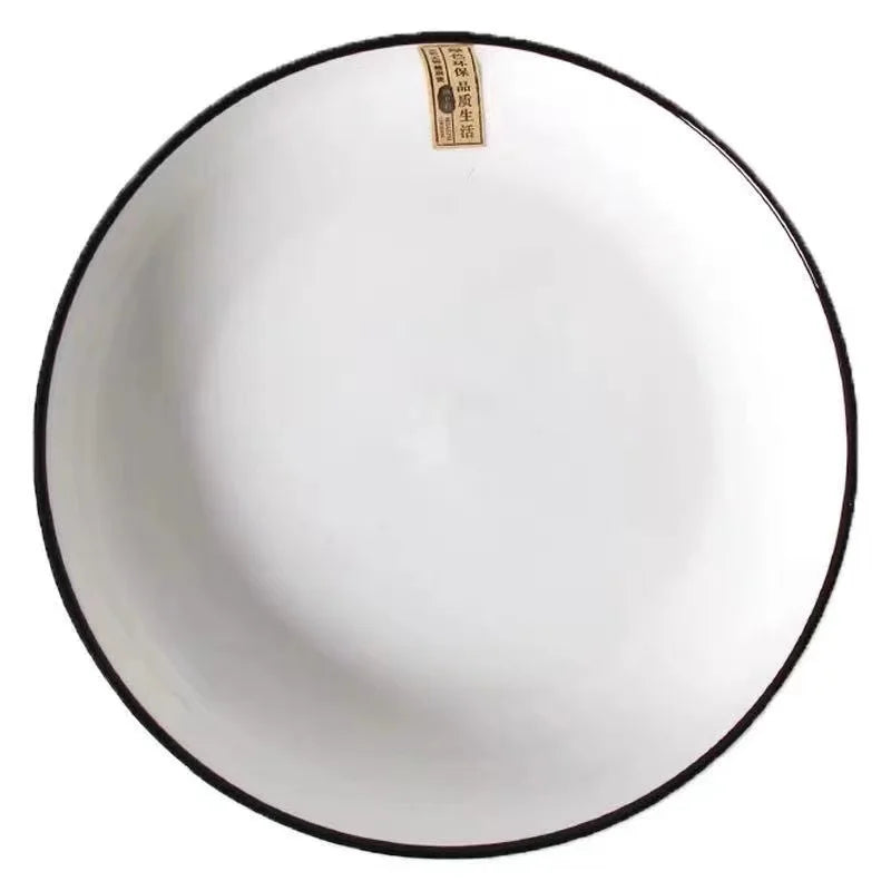 Wholesale white with embossed multiple sizes can accept custom packaging LOGO dishes & plates