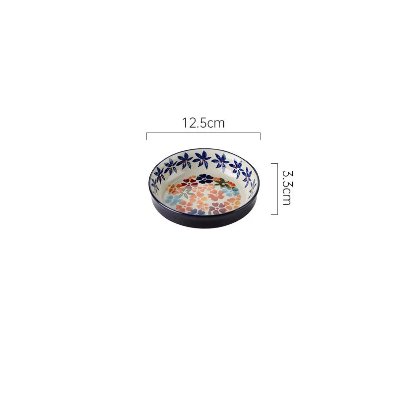 wholesale Bohemian Style Binaural Bakeware Ceramic Bake Plate Baking Dish Ceramic Baking Tray For Kitchen