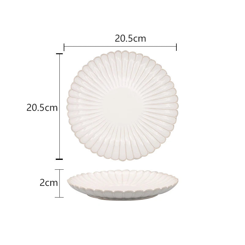 High Quality Ceramic Tableware Set Modern Creative Porcelain Soup Bowl Plate For Household Restaurant