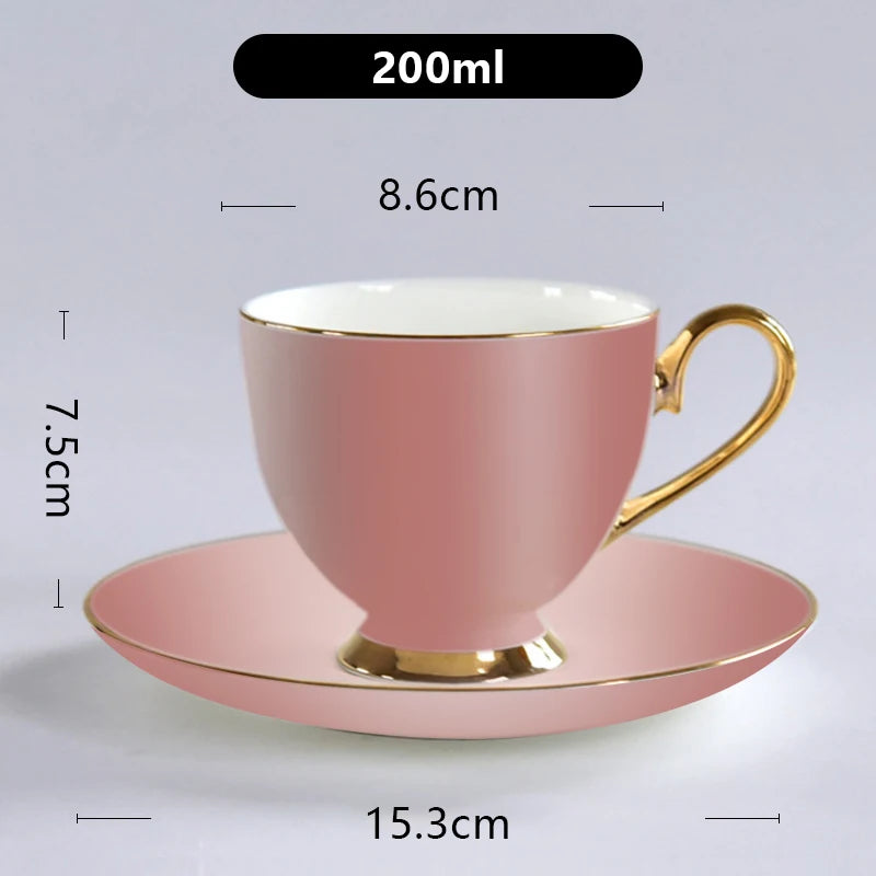 new gold color luxury coffee cup and saucer set coffee tea cup with saucer