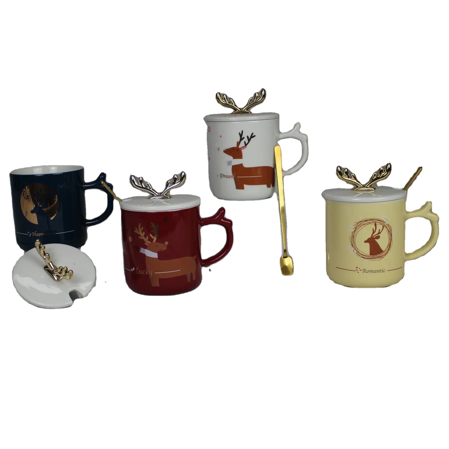 JIUWANG Creative Santa cup with couple mugs cute cup ceramic christmas mug