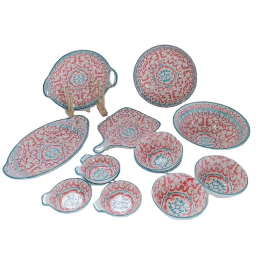 Ceramic 8inch 10inch Moroccan Style Nordic Tableware Dinner Plate Creative Ceramic Art Western Food Plate