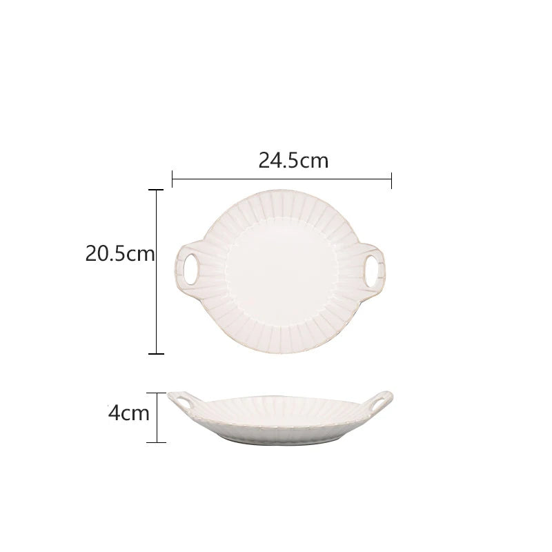 High Quality Ceramic Tableware Set Modern Creative Porcelain Soup Bowl Plate For Household Restaurant