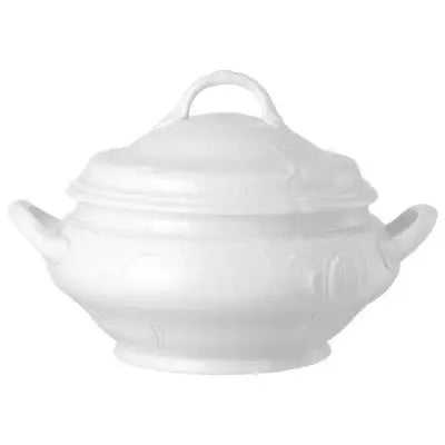 Wholesale price cheap soup tureen, chinese white ceramic tureen with lid