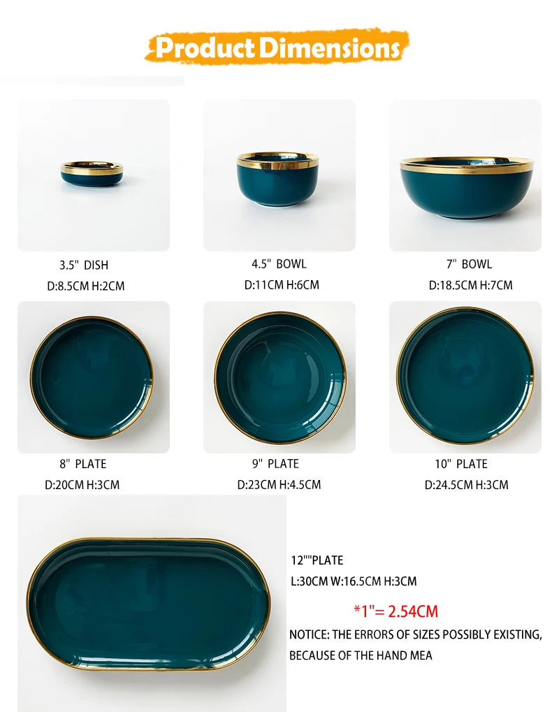 Wholesale Phnom Penh Ceramic Tableware Set Large Capacity Rice Bowl Soup Plate Spoon Dish luxury plates