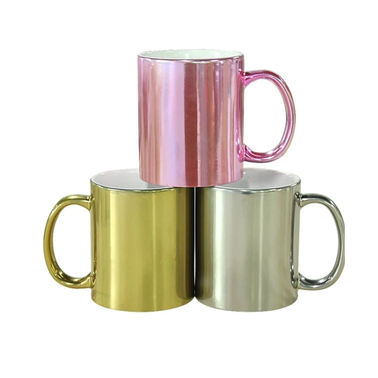 Wholesale Gold handle Ceramic mug promotion sublimation mug with gold handle 11 oz hand decal ceramic mug advertising