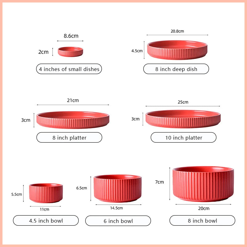 drop shipping ceramic eating bowl ins wind baking household single plate soup noodle bowl tableware set