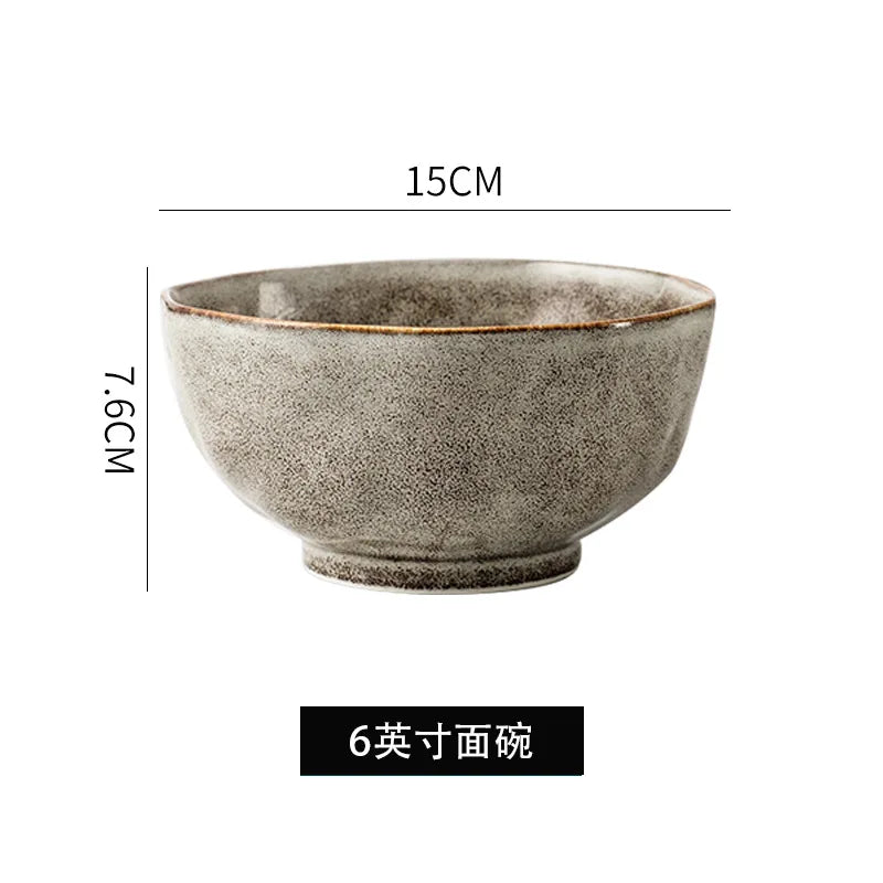 Japanese Style Crude Pottery Handmade Pottery Creative dinnerware sets Restoring Ancient Ways Ceramic tableware