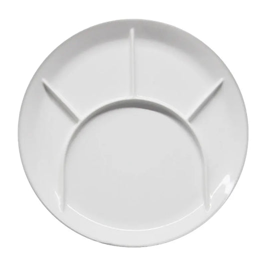 Custom Printed Logo Design Dishes Catering Hotel Ceramic Dinnerware White Plates Ceramic