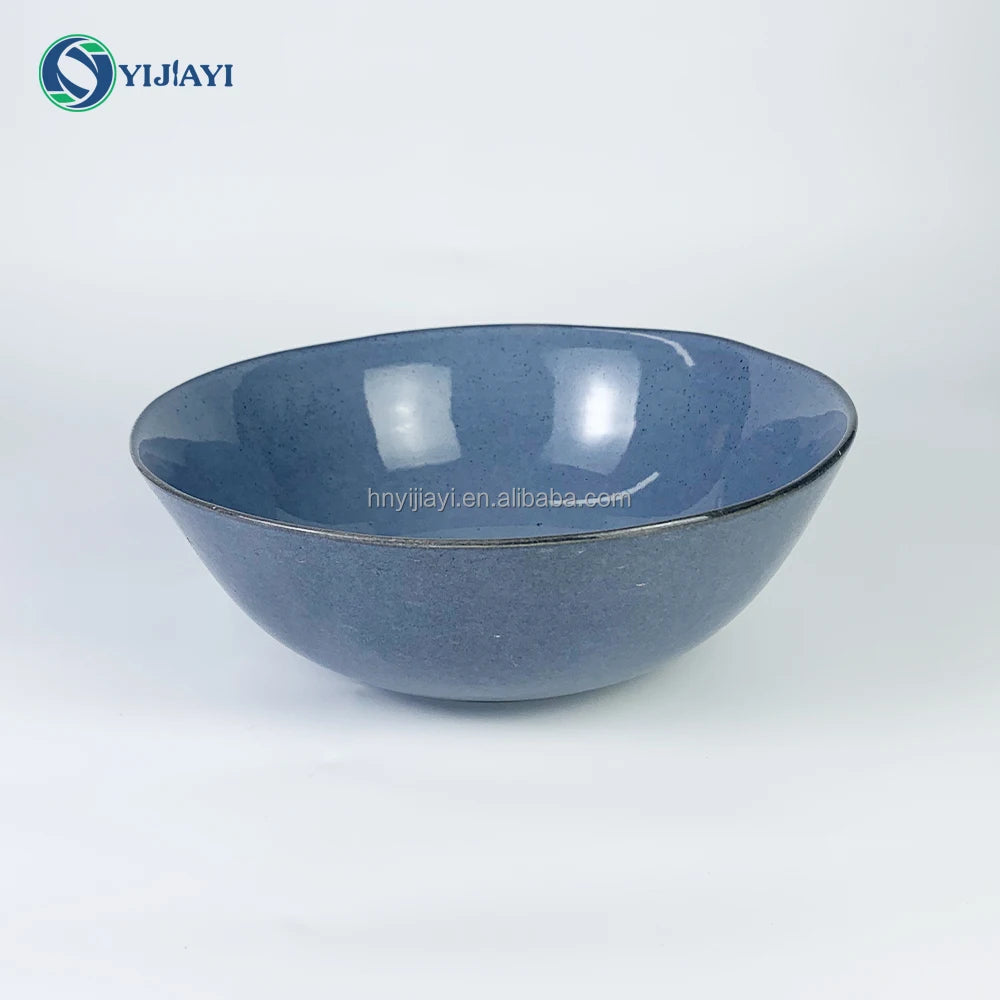 JIUWANG wholesale custom ceramic  Glazed Stoneware Ceramic Dinnerware soup bowl dinner sets soup bowl and saucer porcelain