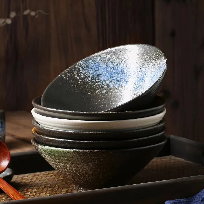 Microwave Japanese Style Stoneware  dish Fashion Dough Custom Oven 4.5 Inch Small Soup Bowl Ceramic Rice Bowl dough bowl