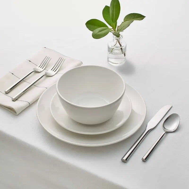 JIUWANG Nordic 12pc Stoneware Dinnerware Set