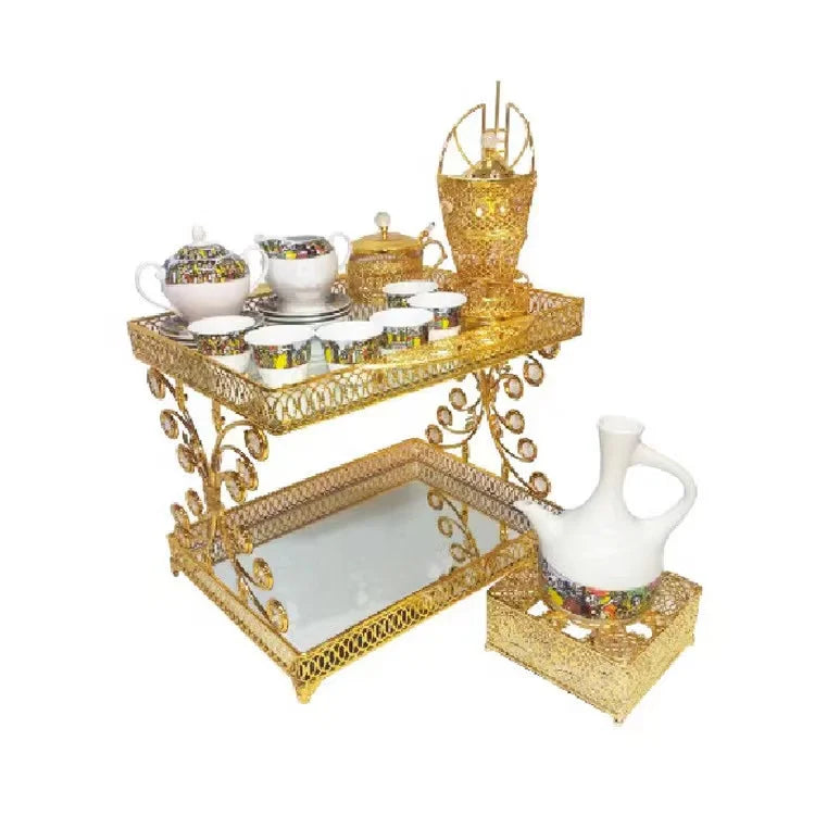 New China storage nordic multifunctional gold metal brass ethiopian luxury coffee table