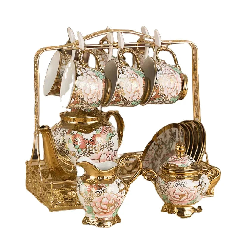 New product teapot ethiopian coffee rekebot & saucers displayracks pot cup coffees coffee & tea sets