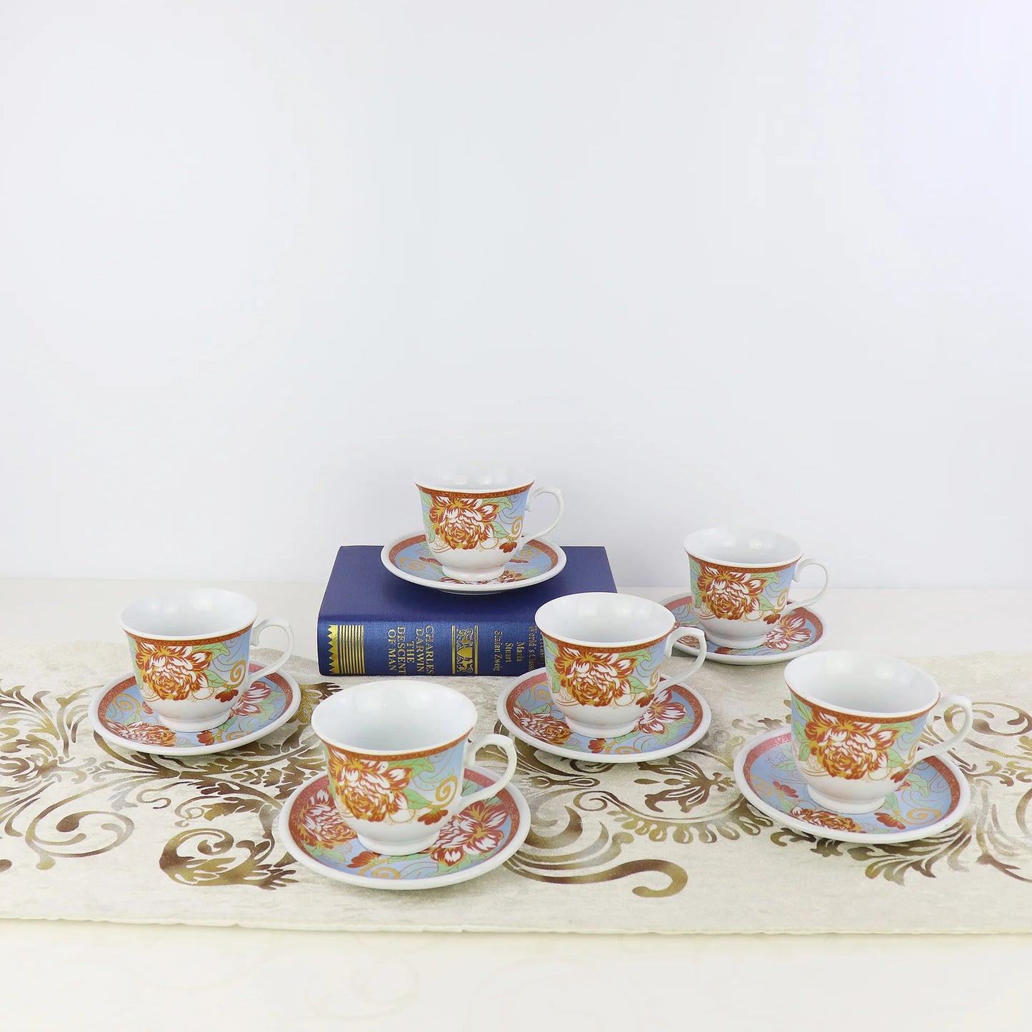 Ethiopian coffee cup tea set set ceramic printing cup dish gift box