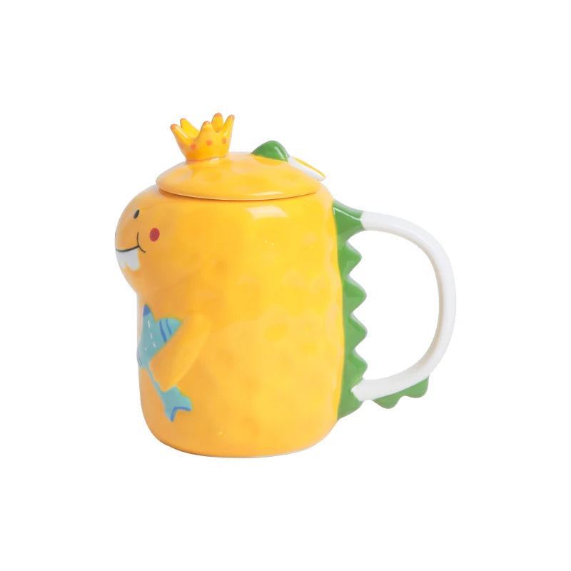 factory direct custom shaped porcelain 3d coffee mug dinosaur gift  souvenirs Sugar  milk Mug