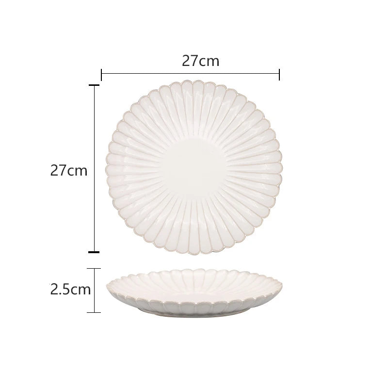 High Quality Ceramic Tableware Set Modern Creative Porcelain Soup Bowl Plate For Household Restaurant