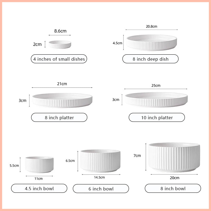 Nordic luxury dishes tableware set household ceramic plate soup bowl combination high-value plate tableware set