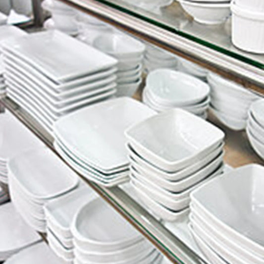 Factory Bulk Sell Stocked White Ceramic Porcelain Plain White Plate Sell By Ton  full dinner service teller porzellan vaiselle