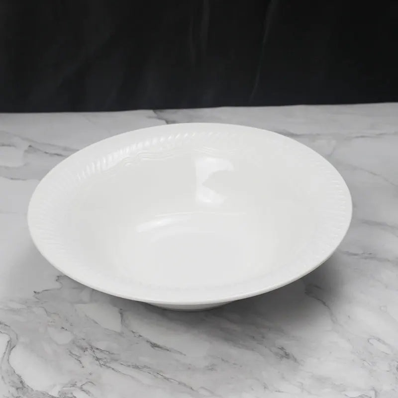 Wholesale 10.5/8 Inch White Flat Logo Customizable Cheap Modern Ceramic Dinner Plate For Restaurant Hotel